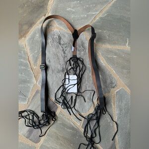 New🌟Free People Fringe Suspenders -Expresso